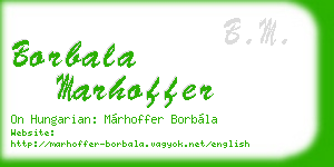 borbala marhoffer business card