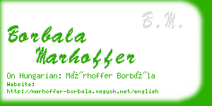 borbala marhoffer business card